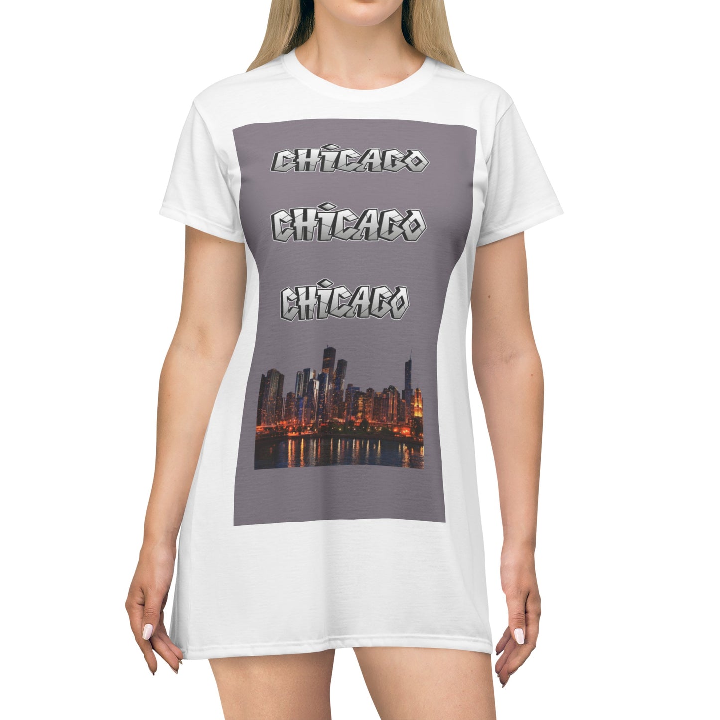 Chicago T-Shirt Dress (AOP)
