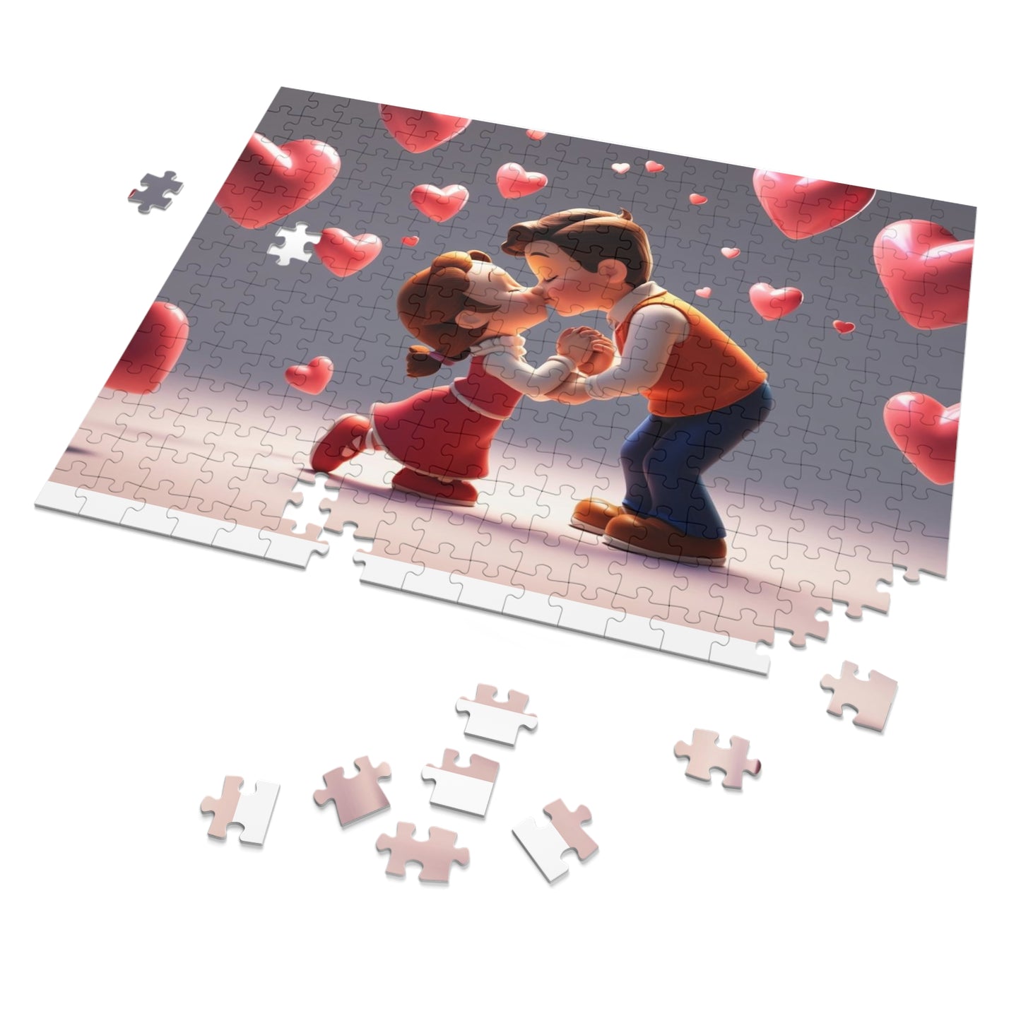 Valentine's Day Jigsaw Puzzle with Tin
