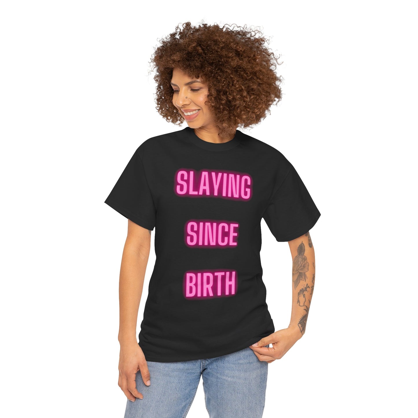 Slaying Since Birth Unisex Heavy Cotton Tee