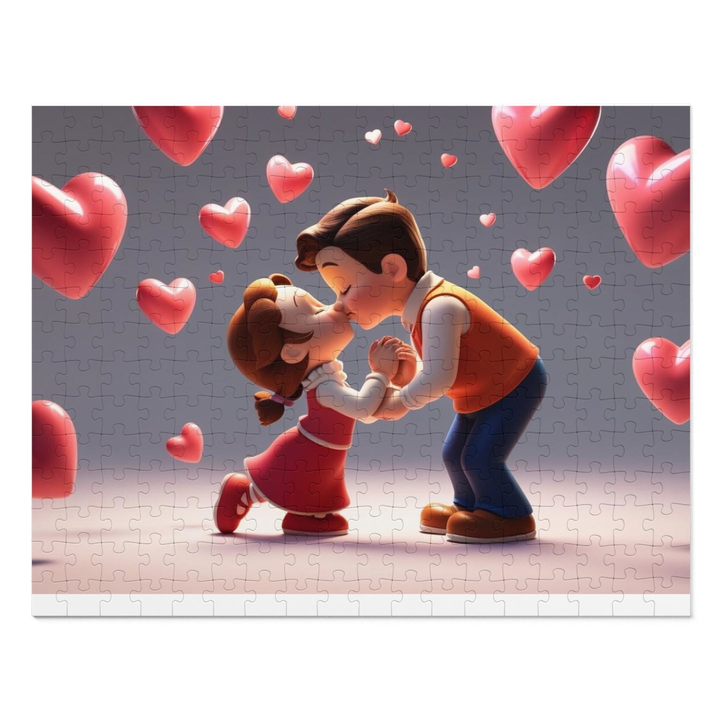 Valentine's Day Jigsaw Puzzle with Tin