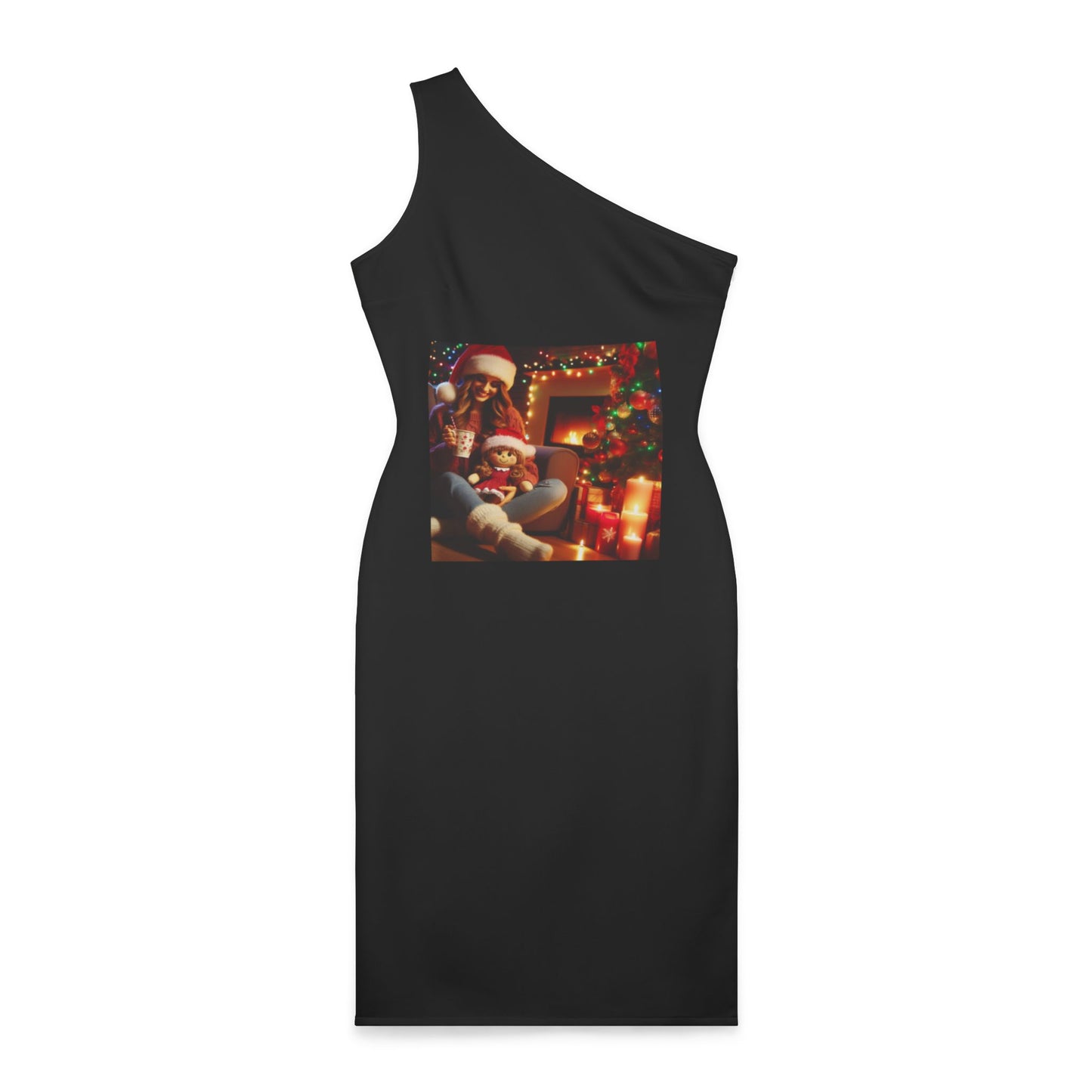 Christmas Shoulder Dress (AOP)